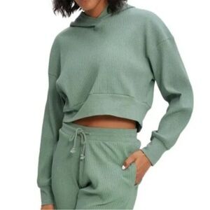 NWT Noize Green Ribbed Hoodie, Small